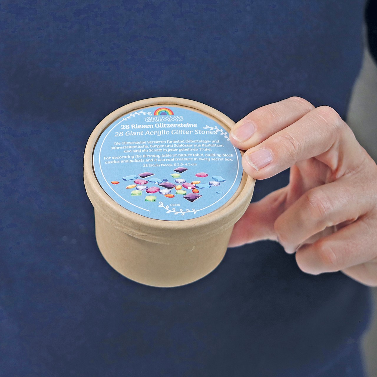 GRIMM´S 28 Große Acrylsteine Glitzersteine: Verpackung - Holzspielzeug Profi