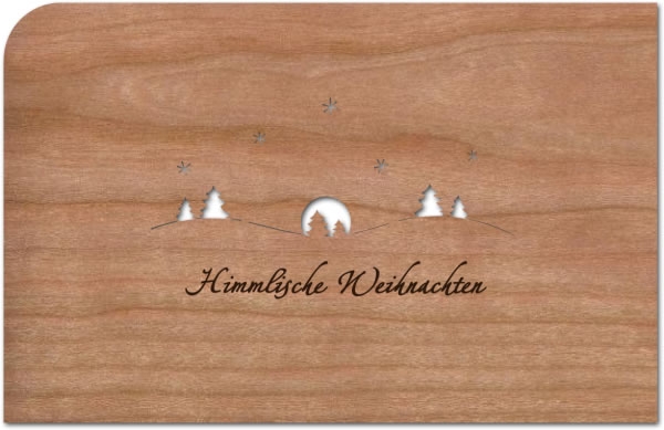 Holzpost® Grußkarte Himmlische Weihnachten