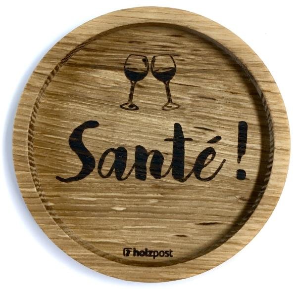 Holzpost® Untersetzer Santé